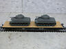 101s Roco Rail Mounted Minitanks Painted Wwii Us Sherman Medium Tanks