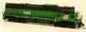 23601 02 C-636 Bowser C636 Burlington Northern Bn Grn Black 2 No Snow Guard Dcc Lok Sound