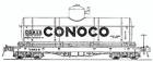 Tc3180 3180 Ohkwari Conoco Tank Car Model Railroad Rolling Stock Wood Craftsman