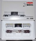47080 Marklin Mhi Issue Long Flat Car Three Removable Containers Ho
