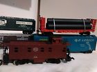 3frieghts 5 Scale Cars Cond. Caboose 1 Gauge Car Ho Good Very Log Train