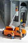 536572609-10420 River Point Station Preiser Ho Orange Bucket Truck City Worker