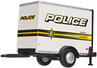 60000098 Atlas Ho Police Standard Box Trailer With Single Axle