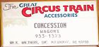 933-1373 Walthers The Great Circus Train Accessories Concession Wagons