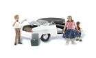As5546 Woodland Scenics New Pit Stop Car Family Figures Ho Train