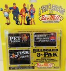 0233 Bar Ho Rooftop Mills Classic Billboard -3-pak Kits 233 Supports -scale-wood