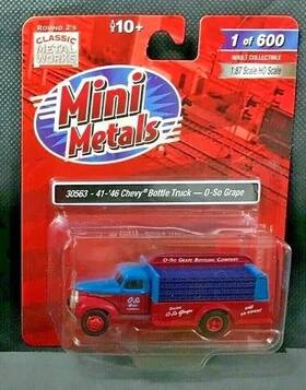 Classic Metal Works 849398033555 Cmw - 1941-1946 Chevy Bottle Truck O-so Grape 1 87 Ho Scale