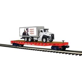 Mth Electrc Trains Mth2095803 Electric O Trump Flat With Box Truck Model Kit