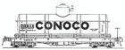 Tc3180 Stock Hon3 Rolling Conoco Tank Railroad Car Model Kit Wood Craftsman