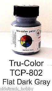 Tru-color Paint Tcp802 Tru-color 1 Oz Brushable Flat Dark Gray