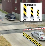 Walthers Scenemaster 949-4168 Quiet Crossing Lane Markers. Fixed Price $6.00.