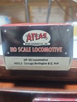 Atlas Red Ho GP40 Locomotive #173 Chicago Burlington & Q N0. 8910. Fixed Price $83.74.