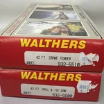 Ho Scale Walthers Rail And Tie Car 932-5600 & Crane Tender 932-5510 1/87 Kits. Fixed Price $29.00.