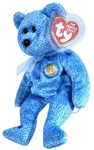 Ty The People Beanie 2001 Classy Teddy Bear With Display Case 8.5. Fixed Price $9.04.
