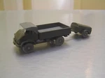 Wiking #36 Mercedes Unimog Specail Military Truck + Trailer Ho Scale Vintage. Fixed Price $54.00.