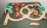 Vintage 1992 Fisher Price Flip Track Rail Road Toy Train Set. Fixed Price $23.99.