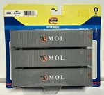 Athearn Ho Scale Mol 45' Container 3-PACK #28868. Fixed Price $37.99.