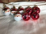 Lot Of 8 Celebrations By Radko Glass Ornaments Santa Reindeer Ho. Fixed Price $29.99.