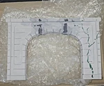 Plaster Ho Scale Alexander Models Double Track Tunnel Portals New. Fixed Price $16.99.