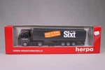LE1851 Herpa Miniature Ho 1/87 Mercedes Benz Semi Trailer Sixt Budget. Fixed Price $14.60.