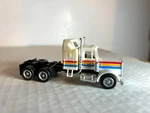 Herpa #???? Peterbilt 10 Wheel Sleeper Cab White W/stripes H.o. 1:87. Fixed Price $12.99.