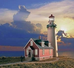 Walthers Cornerstone Scale Model Rocky Pt. Lighthouse Kit, 3 X 8-1/8 8-7/8. Fixed Price $103.63.