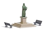 Ho Scale Accessories - 7730 Mini Set Martin Luther Statue With Benches. Fixed Price $22.31.