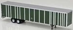 Bowser 43430 Ho Undecorated Green Executive Line 53' Platewall Highway Trailer. Fixed Price $27.00.