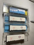 Bachmann Scale Gerber Better For Baby And Enjay 4326 Fridge Box Cars. Fixed Price $45.00.