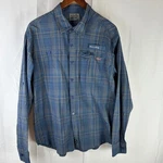 Salt Life Slx Fishing Shirt Mens Xl Navy Blue Plaid Vented Long Sleeve SLM30294. Fixed Price $19.99.