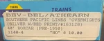 Bev-bel/athearn Ho 40' Boxcar Southern Pacific Lines 163128 1140-4 Sw. Fixed Price $12.50.