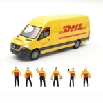Ho 1/87 Busch Mb Sprinter Dhl High-roof Cargo Van+faller Parcel Delivery Carrier. Fixed Price $49.05.