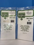 2X Evergreen Scale Models 4542 .075" Opaque Whte Polystyrene Board Batten Siding. Fixed Price $19.99.