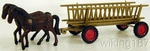 Wiking New 1/87 Scale Classic Drawn Farm Wagon With 2 Horses. Fixed Price $19.99.