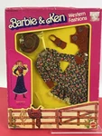 Vintage Mattel Barbie & Ken Western Fashion #3578 Westward Ho! With Package. Fixed Price $89.00.