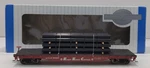 Bachmann 18913 Ho Atchison Topeka & Santa Fe 50'''' Flatcar # 90861 W/pipe Load. Fixed Price $21.99.