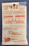 Kadee #452 Ho Scale Bachmann-plus F7 Coupler Conversion Kit. Fixed Price $7.98.