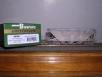 Bowser #40945 P.r.r. "gray" H-30 3-BAY Cov.hopper Car #254990 Weathered 1:87. Fixed Price $32.99.