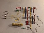 Marklin Plugs, Sockets And Bulbs - Assorted Colours, Over 100 Pieces. Fixed Price $54.28.