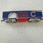 Chicago Cubs Baseball Train Bachmann Hawthorne Village Scale Engine Car. Fixed Price $34.50.