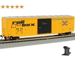 Bachmann Ho Scale New 50' Outside Braced Car With Fred Railbox 14901. Fixed Price $43.73.