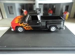 Oxford 1965 Chevrolet Stepside Pickup Black Hot Rod W/ Flames 1/87 Diecast. Fixed Price $15.95.