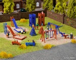 Vollmer 43665 Ho Scale Playground Set (with Slides, Swings, And Equipment). Fixed Price $18.98.