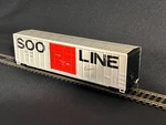 Roundhouse 50' Fmc Plug Door Box Car Soo Line (black Letters). Fixed Price $12.89.