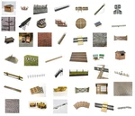 Oo/ho Laser Cut Kits Gates, Fences, Roof Slates & Shed Scale Model Scenery. Fixed Price $14.88.