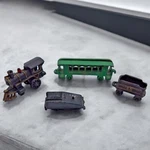 Cast Iron Train Lot Locomotive (40) Mantua Coal Tender (2199) Passenger (403). Fixed Price $49.00.