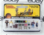 Ho Scale Farmers Market Scene - Woodland Scenics Accents #A1896. Fixed Price $18.00.