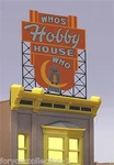 Miller's O/O27 Who's Hobby House Animated Neon Sign #88-1401 Engineering. Fixed Price $37.99.