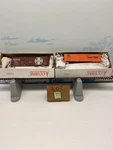 Ho 2 Accurail Kits #8501 40' Steel Reefer & #3101 Plug Door Boxcar Atsf Santa. Fixed Price $28.00.