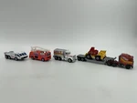 Vintage Matchbox 6 Piece Trucks Lot Kenworth & Trailer Fire Snorkel. Fixed Price $39.99.